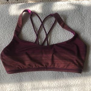 lululemon athletica Purple Striped Bra